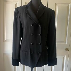 Anne Klein | Bergdorf. Vintage double breasted jacket. Size 10. 100% Wool. USA.
